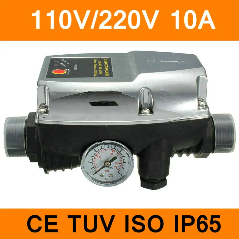 110V 220V Automatic Pump Control Water Pump Pressure Switch Electric Pump Controller 50/60Hz IP65 10A CE TUV ISO Certificate