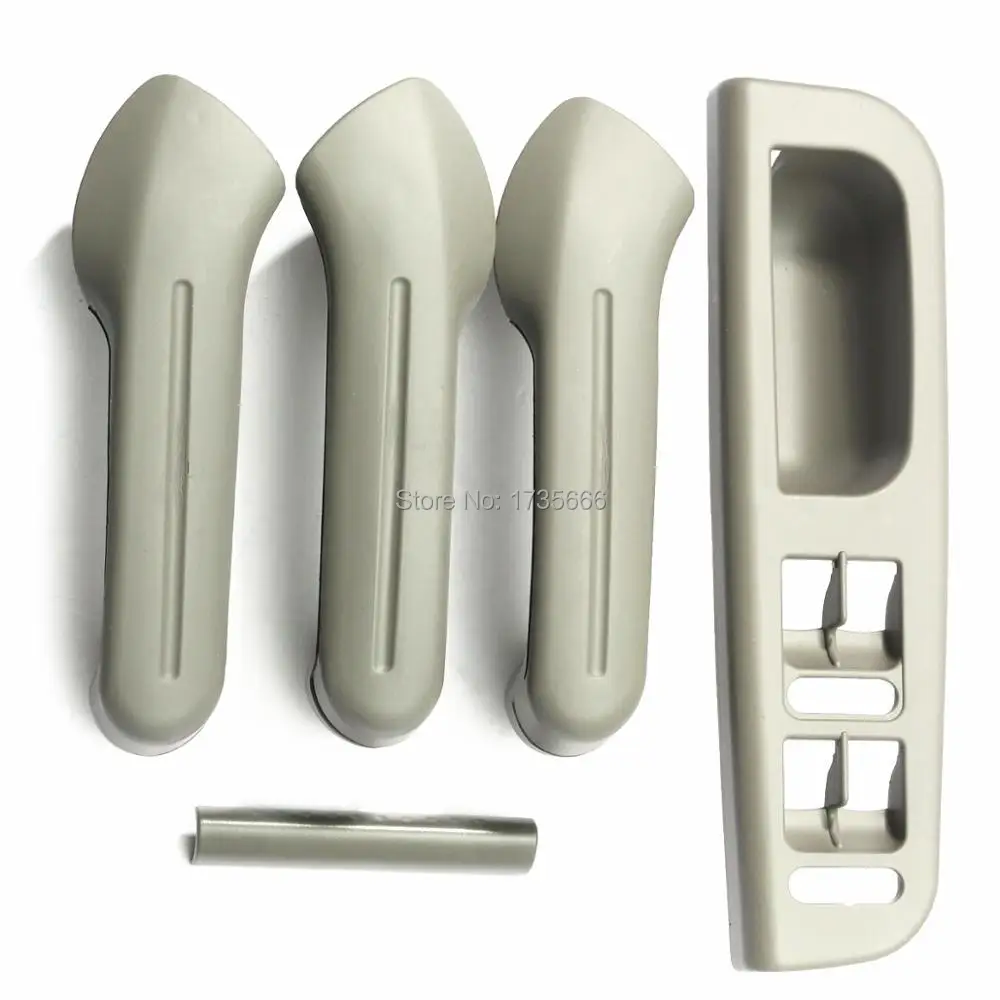 

5PC Gray Interior Door Grab Handle Cover Trim Window Switch Bezel Kit for 1999-2004 VW JETTA GOLF MK4