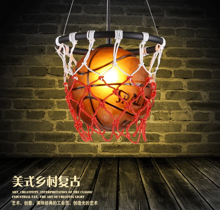 American Basketball Pendant Creative Personality led pendant lamp Children's Room Bedroom pendant light