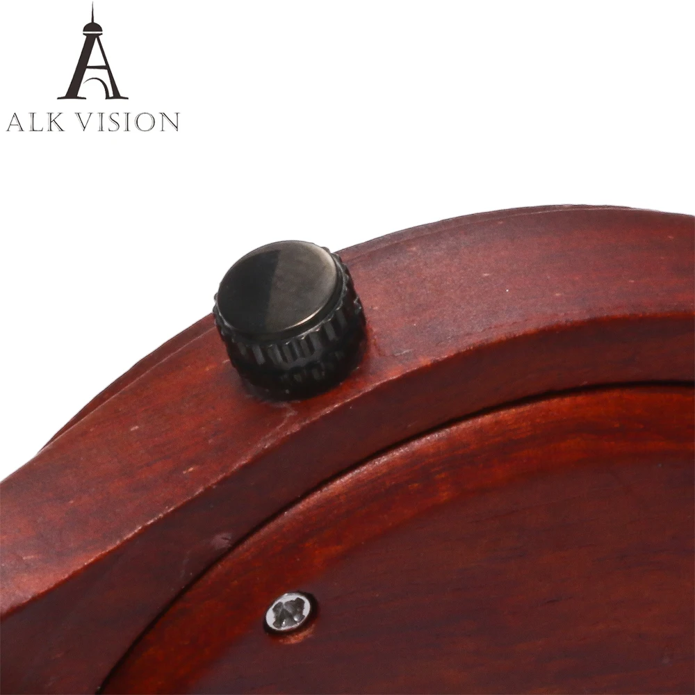 ALK VISION Top Brand Designer Men and Women Wood Watch Red sandal Wooden Quartz Watches fashion casual clock Relogio Masculino