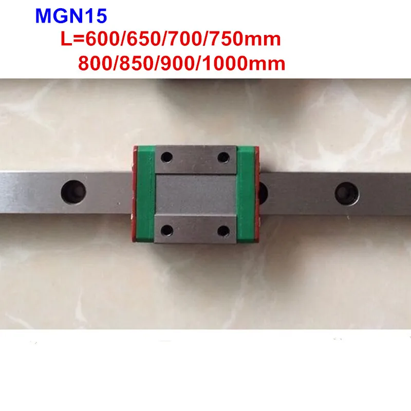 MGN15 linear rail guide 600mm 650mm 700mm 750mm 800mm 1000mm + MGN15 C or MGN15 H carriage for 3d printer