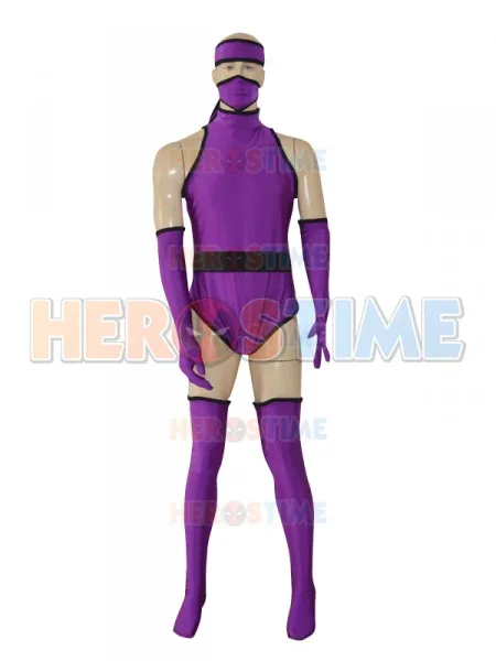 Custom Pruple Superhero Cosplay Costume Spandex Zentai Bodysuit for Halloween Party Hot Sale