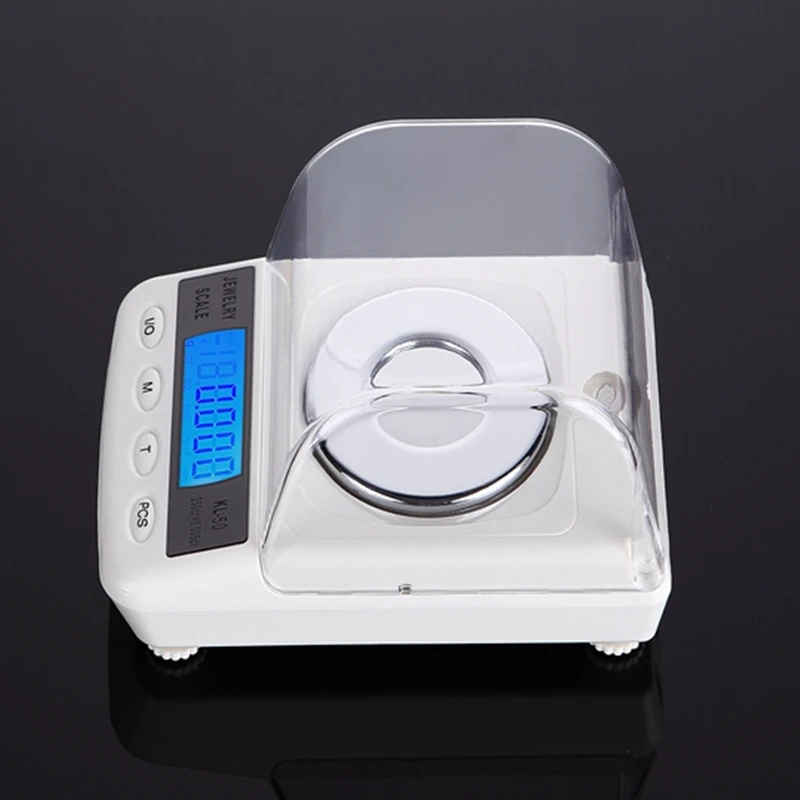 50g 0.001g Digital Jewelry Scales 100g High Precision LCD Milligram Gram Counting Scale Diamond Gem Carat Lab Weight Balance