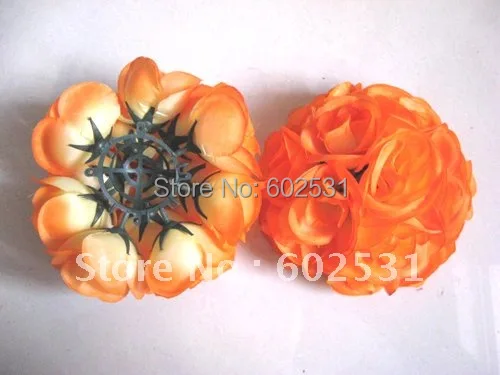 SPR 15cm wedding plastic inner silk kissing ball-orange-optional color,celebration decoration flower ball