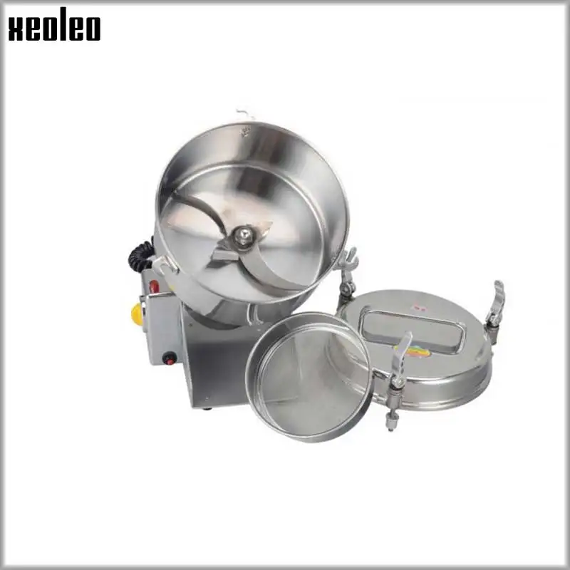 Xeoleo moedor de grãos elétrico, máquina de pó, ganho de ervas, aço inoxidável, 750g, triturador de pó de farinha de medicina, 1800w