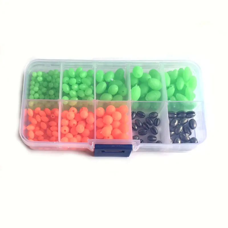 

[1Box] 365pcs/set Combo Darkness Glow Fishing Beads Soft Plastic Luminous Bead Rig Making Fishing /Free Lead Sinker 2B and 4B