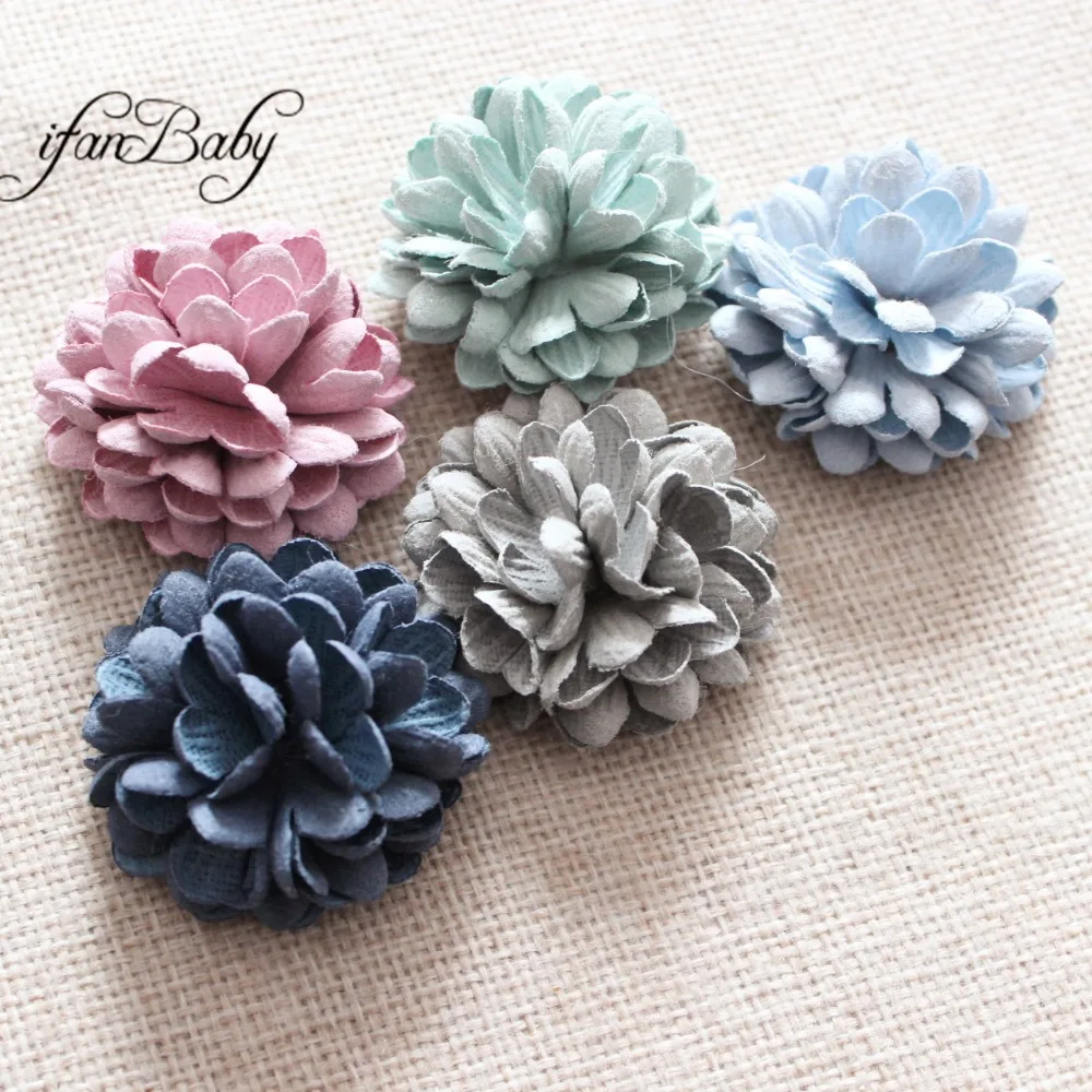 fashion Synthetic Leather flower, hair flower accessories,for hair, brooch,hair ring