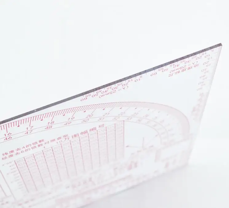 Multi-function map ruler topography work ruler military command rule map geographic coordinate measure