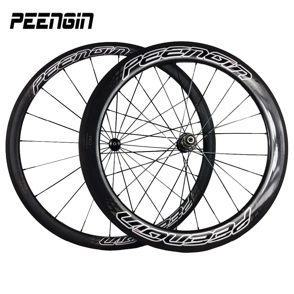 

Bike Cycling Wheels OEM Mixed Carbon Wheelset 23mm Road V Brake Velo Front 38mm 60mm Rear Deep Clincher Rim Racing Cyclist Ride