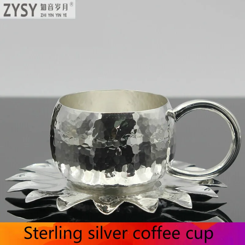 

High grade 999Silver made Tea cup Kung Fu Tea gift for family and friends kitchen office tea set