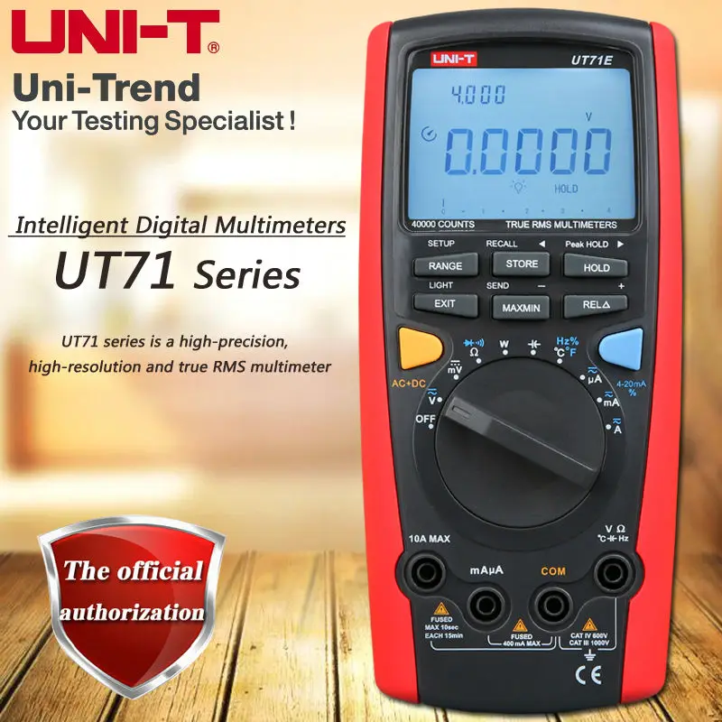 UNI-T UT71A UT71B UT71C UT71D UT71E True RMS inteligentny cyfrowy multimetr/USB, Bluetooth/pełny zakres zabezpieczenie przed