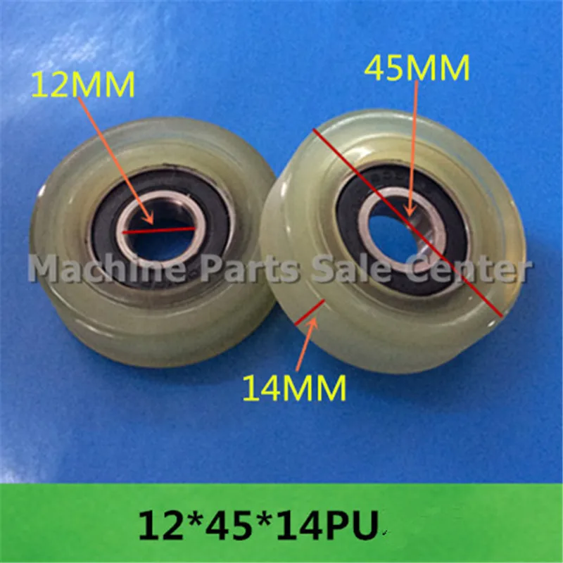 SWMAKER Free shipping 12*45*14 mm F type idler pulley ball bearings  bearing 626 POM flat slide wheel Good Quality