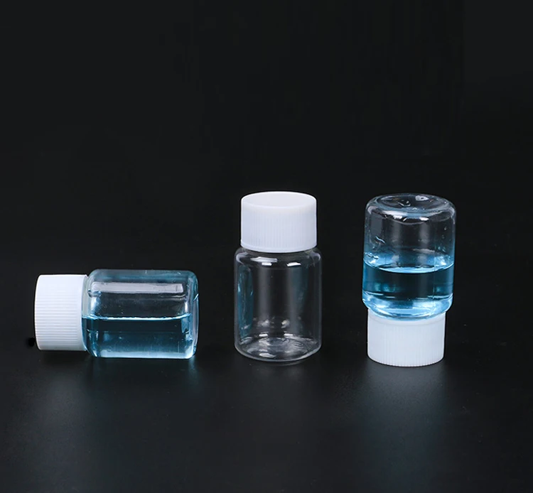 

100PCS 15ml Transparent PET Small Bottle, Screw Cap Plastic Bottle, Pill Bottles, Liquid Bottle-- Aluminum Foil Seals