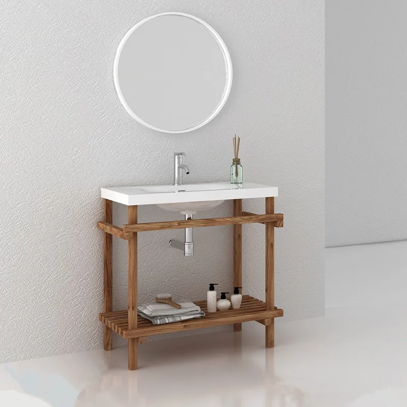 900mm Modern Up-market Design Soft closing technique Solid Surface Stone Basin Floor Mounted Vanity 2912L