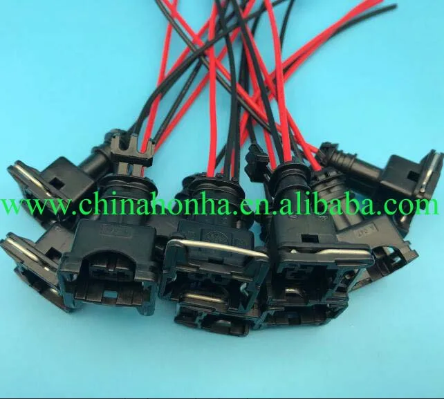 

Free shipping 50 pcs EV1 Injector connector pigtail harness case for inyector de universal 15cm wire