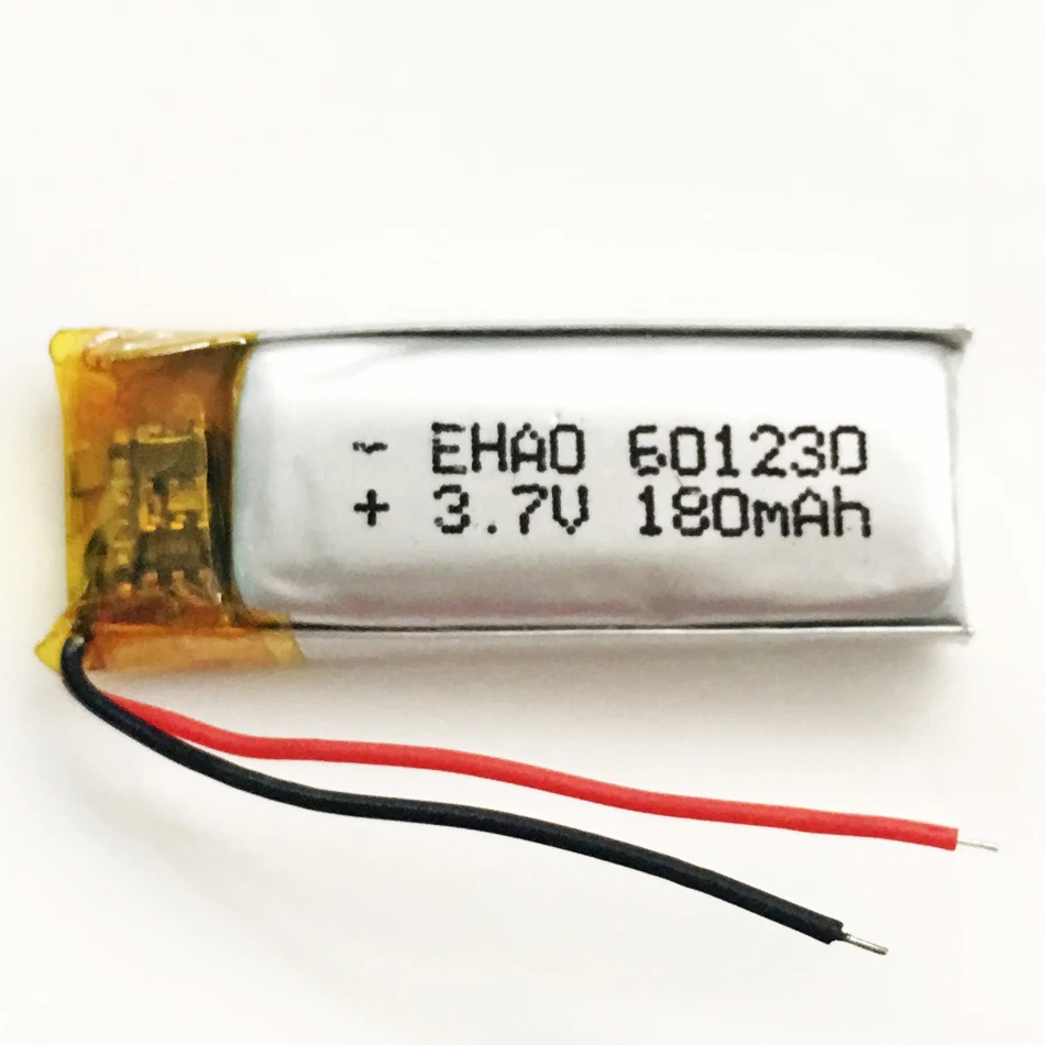 3.7V 180mAh 601230 litowo-polimerowa LiPo akumulator baterie do Mp3 GPS PSP słuchawki z Bluetooth zestaw słuchawkowy inteligentny zegarek