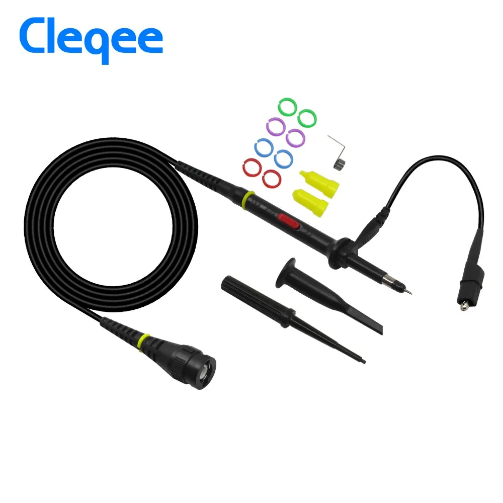 

Cleqee P7100 1PCS Oscilloscope Probe 100mhz BNC Protective Cap Scope Probe X1/X10 DC-100MHz