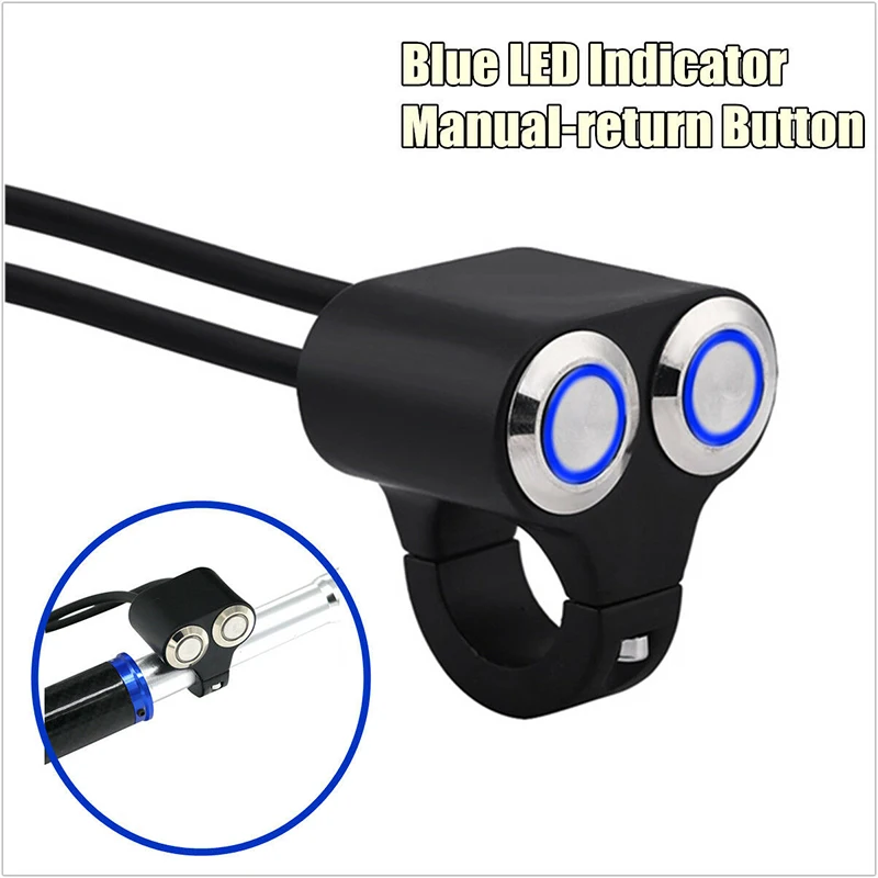 Motorcycle Handlebar Switch ON/OFF Manual-return Latching Action Buttons Easy To Install 1