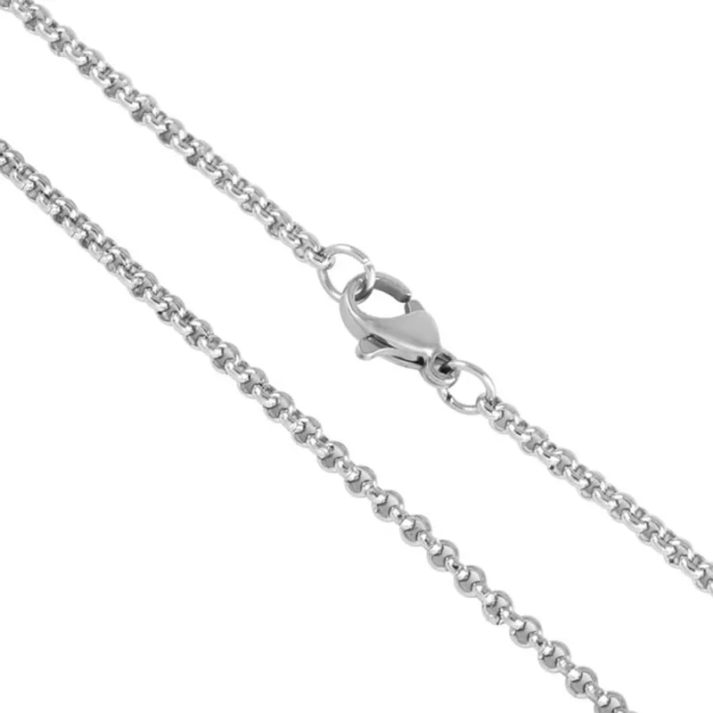 MJC0006 Stainless Steel Cable Chain Necklace 2.0mm Nickel Free Available from 20 inch