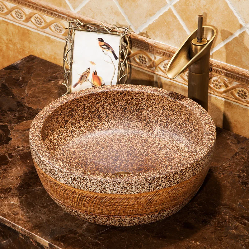 

Handmade China Artistic Art wash basin Ceramic Counter Top Wash Basin vanity ceramic wash basins Bathroom Sink