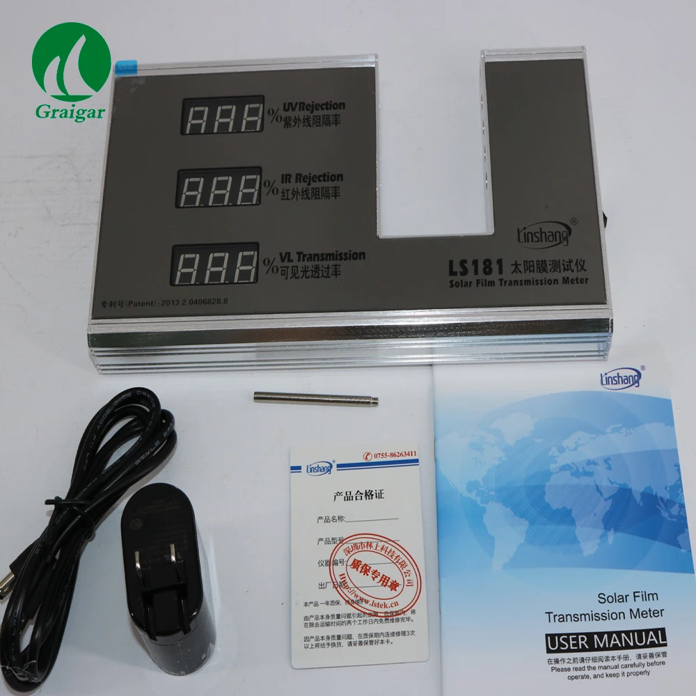 High Performance Solar Film Transmission Meter UV&IR Rejection Meter LS181 Resolution: 0.1%