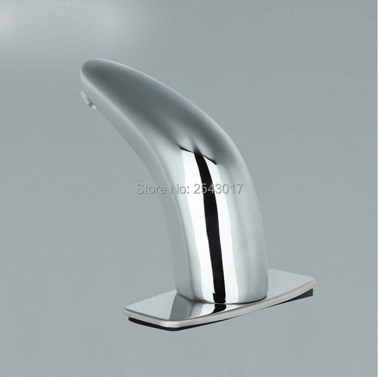 Chrome Polished Solid Brass Bathroom Baisn Sink Faucet Automatic Sensor Tap Kitchen Sense Mixer Tap Deck Mounted ZR1005