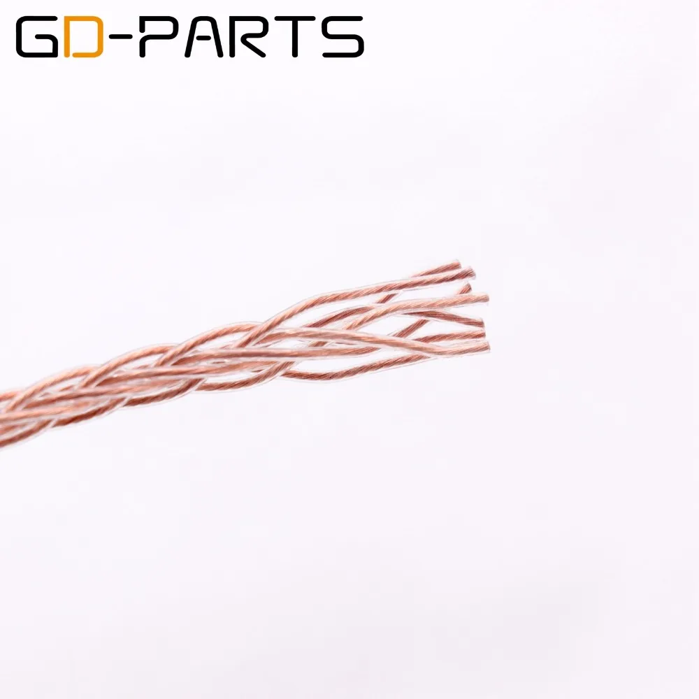 GD-PARTS Đầm PTFE OCC Đồng Dây Tai Nghe HIFI Âm Thanh Sân Khấu Tai Nghe Tai Nghe Tự Làm Cáp Nâng Cấp 8 Nhân 19 Strandsx0.12mm