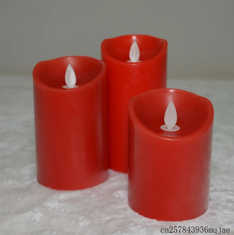 LED Flameless Led Candles Pillar Led Candle Moving Wick Real Wax with Timer and Remote Control