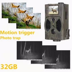 Hunting Trail Camera 16MP 1080P Night Vision Photo Traps Wildlife Cameras Digital Infrared Cams HC300A