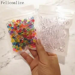 2 Packs Crystal Flat Fishbowl Beads Colorful Rubber Balls For Slime Filler DIY Supplies Decor Charms For Slime
