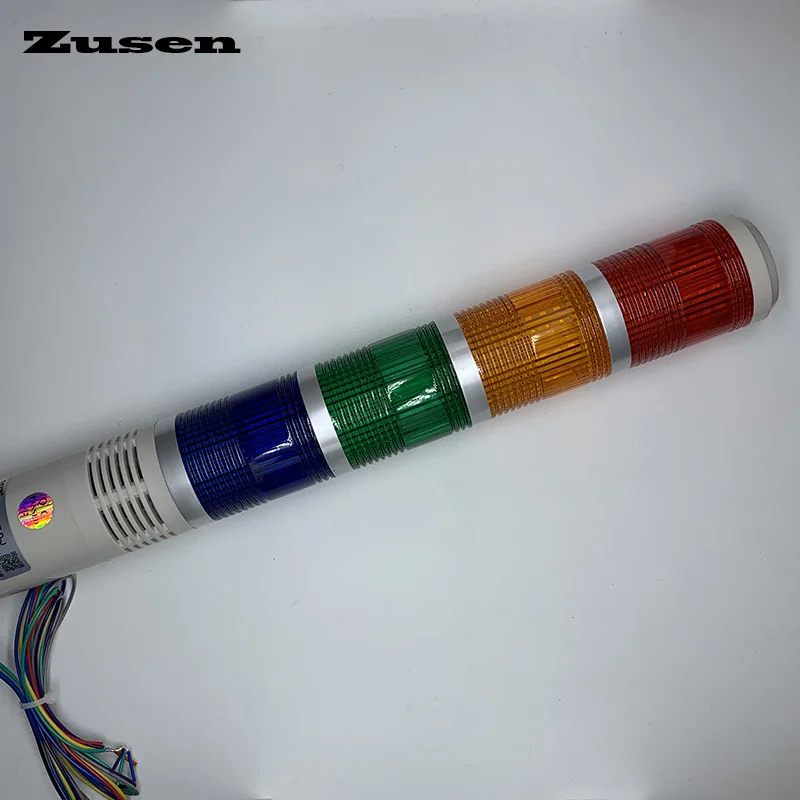 Zusen 50mm TB50-4T-D(W)-J Multilayer Warning Four-color Led Signal Tower Light Always Bright or Flashes with Buzzer