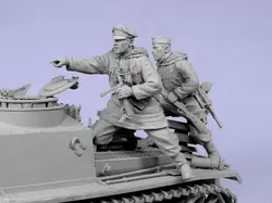 1/35 model kit resin kit  military officers and two soldiers Unassembled Sculpture for Hobbyists
