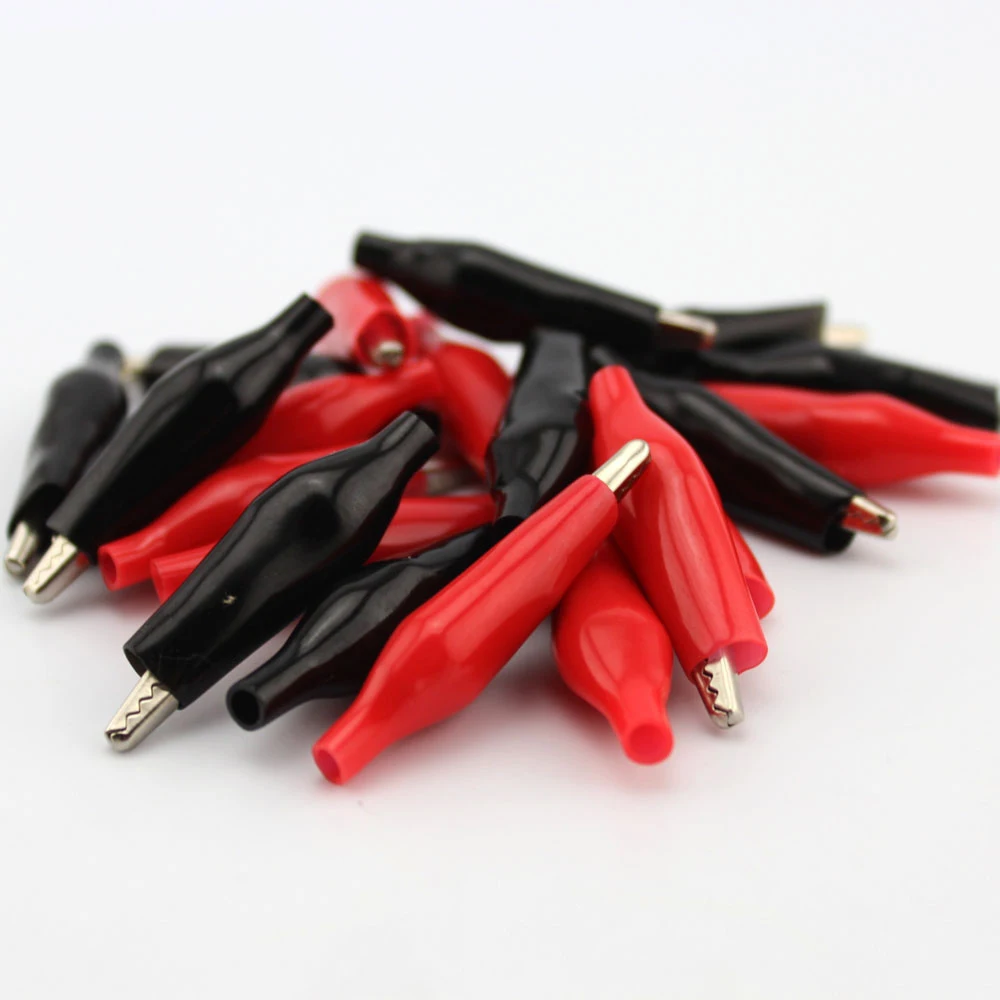 10/100 stücke Alligator clips gewinde/eders rc auto flugzeug roboter kinder spielzeug für jungen diy baby zubehör montessori juguetes nero