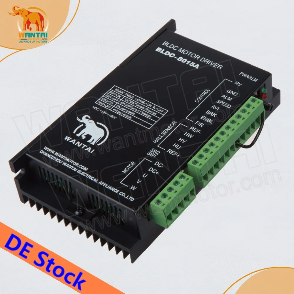 NEW DE&USA Warehouse! CNC Wantai Brushless DC Motor Driver BLDC-8015A 24-50V  15A-45A  Milling Laser Plasma Engraver