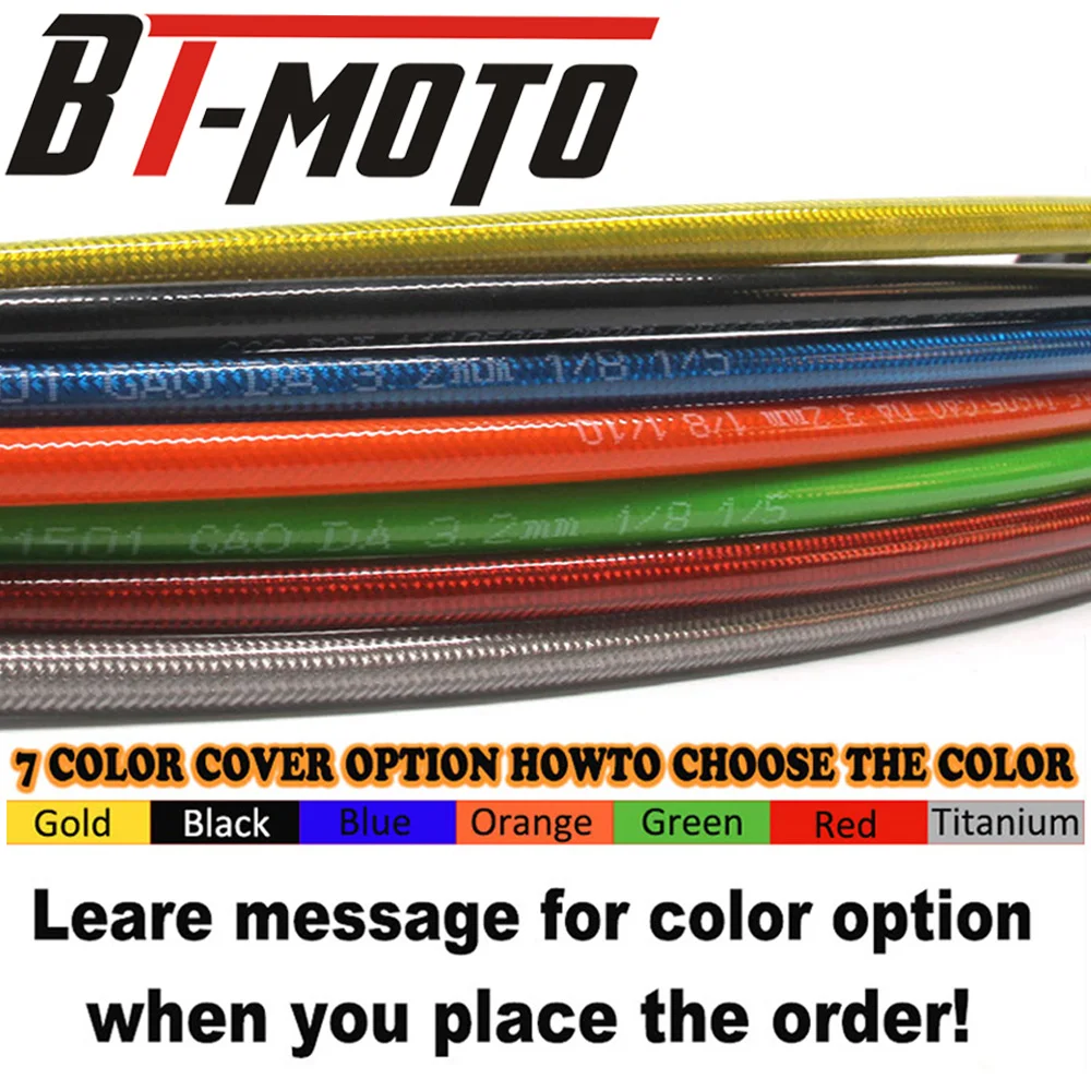10mm 28° Universal Braided Steel Reinforce Tube Hydraulic Brake Clutch Oil Hose 90cm Line Pipe For ATV Dirt Pit Racing Bike Moto