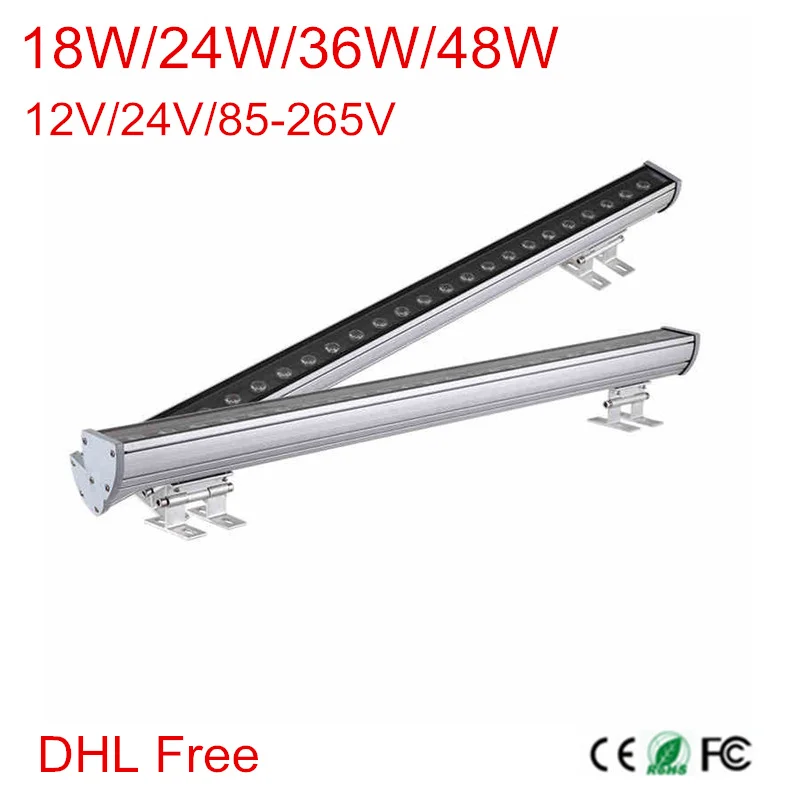 refletor de led ip65 a prova dagua dhl super brilho 18w 24w 36w 48w area externa iluminacao de parede lavador de parede lampadas paisagem 01