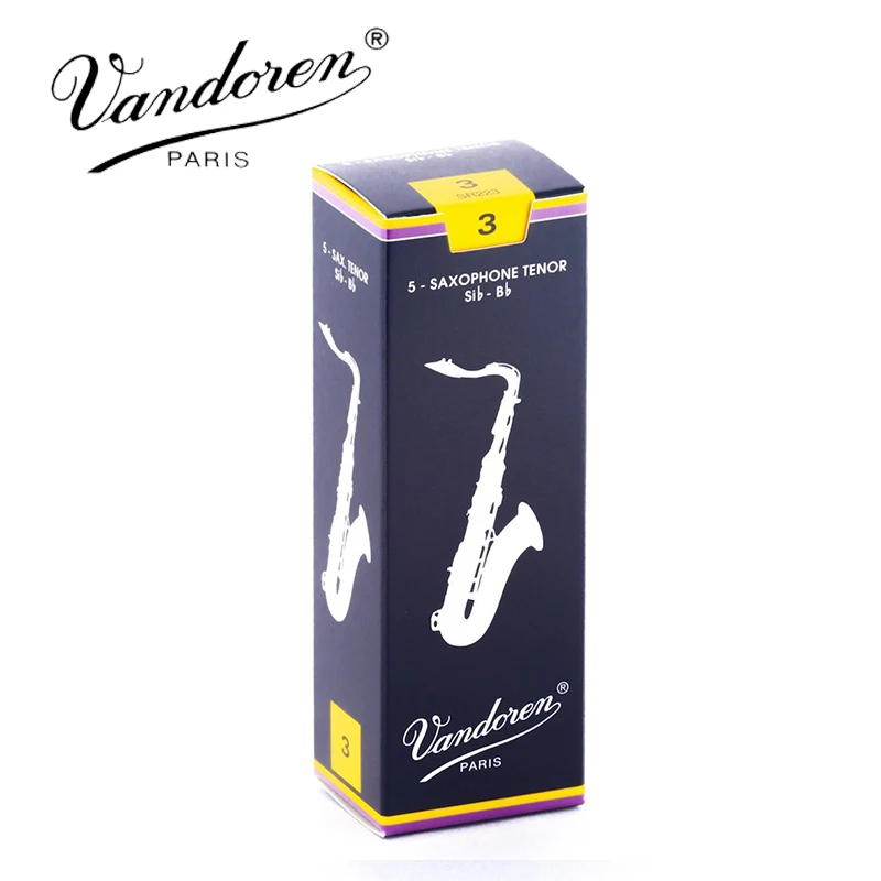 

Original France Vandoren Traditional Saxophone Tenor Bb Reeds Strength 2.0# 2.5#, 3#, 3.5#, Box of 5