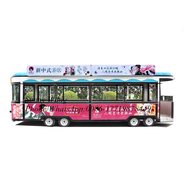 Carrello da pranzo Mobile Mobile del camion dell'alimento del Bus di tempo del Bus moderno del camion dell'alimento di 8m Retro