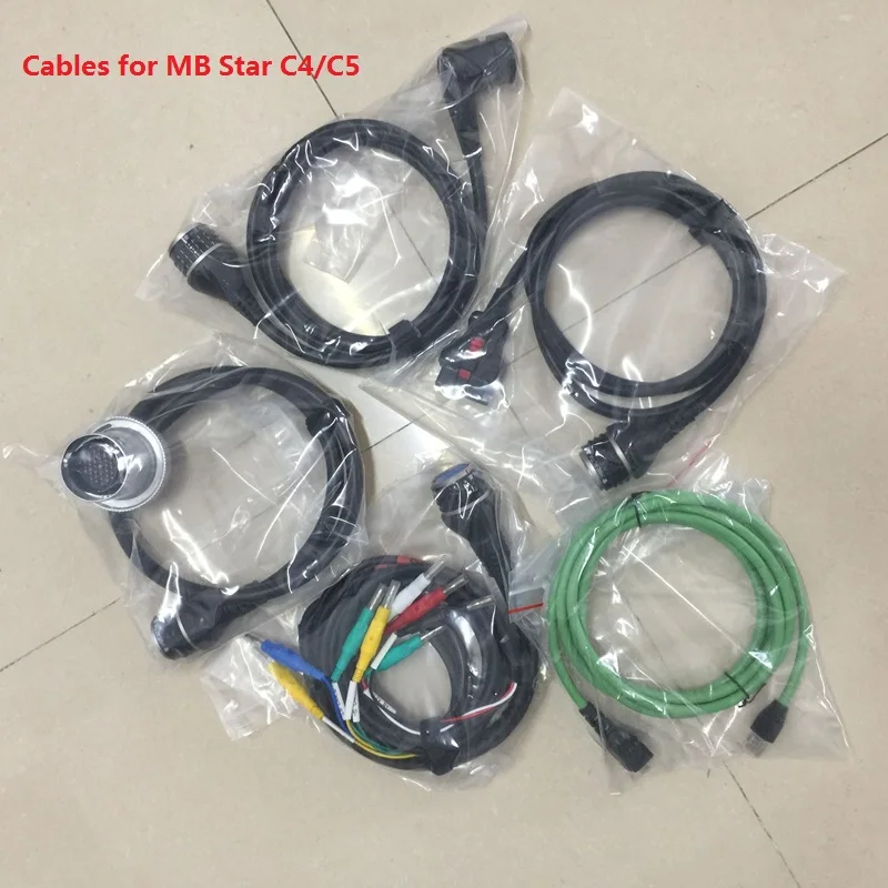 High quality 5pcs OBD2 Cables for MB Star C4 c5 SD Connect Cable full set OBD II