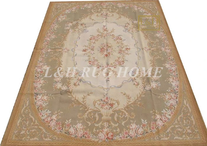 

Free shipping 8'X10' French Aubusson weave rugs handmade aubusson carpets