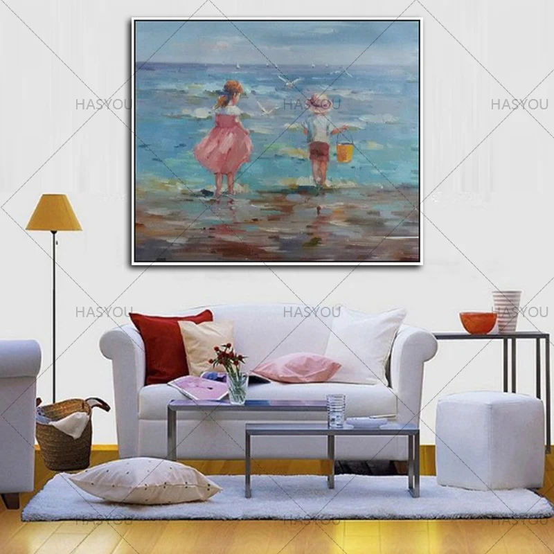 Feelings Of War-100% Hand Painted Canvas Oil Paintings Abstract Girl Dancing Picture for Living Room Wall Decoration