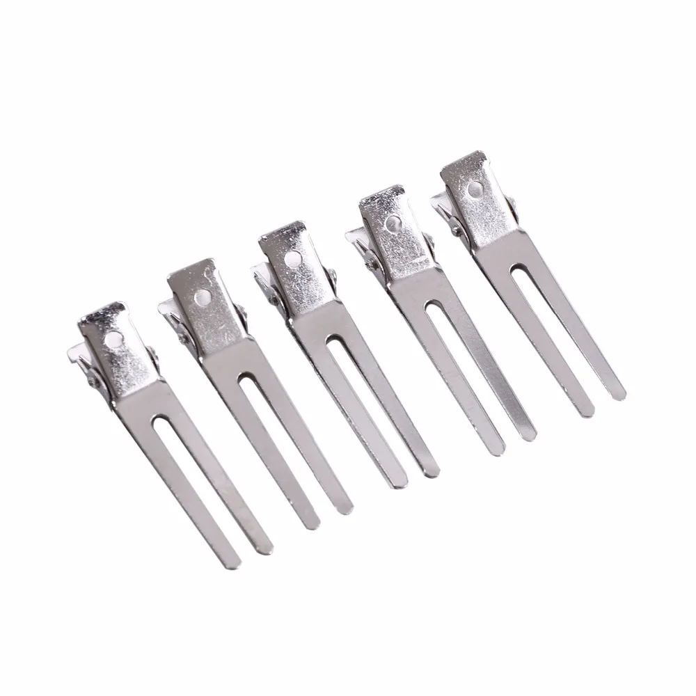 30pcs 45mm Double Prong Curl Hair Clips Makeup Clips No Bend Pins Fixed Hair for DIY Hair Styling Accessory