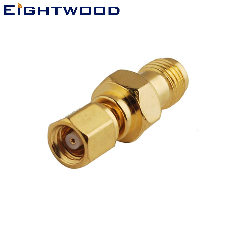 Eightwood 5pcs SMA to SMC RF Coaxial Adapter SMA Jack Female to SMC Jack Female Straight Gold-Pleated RF Connector