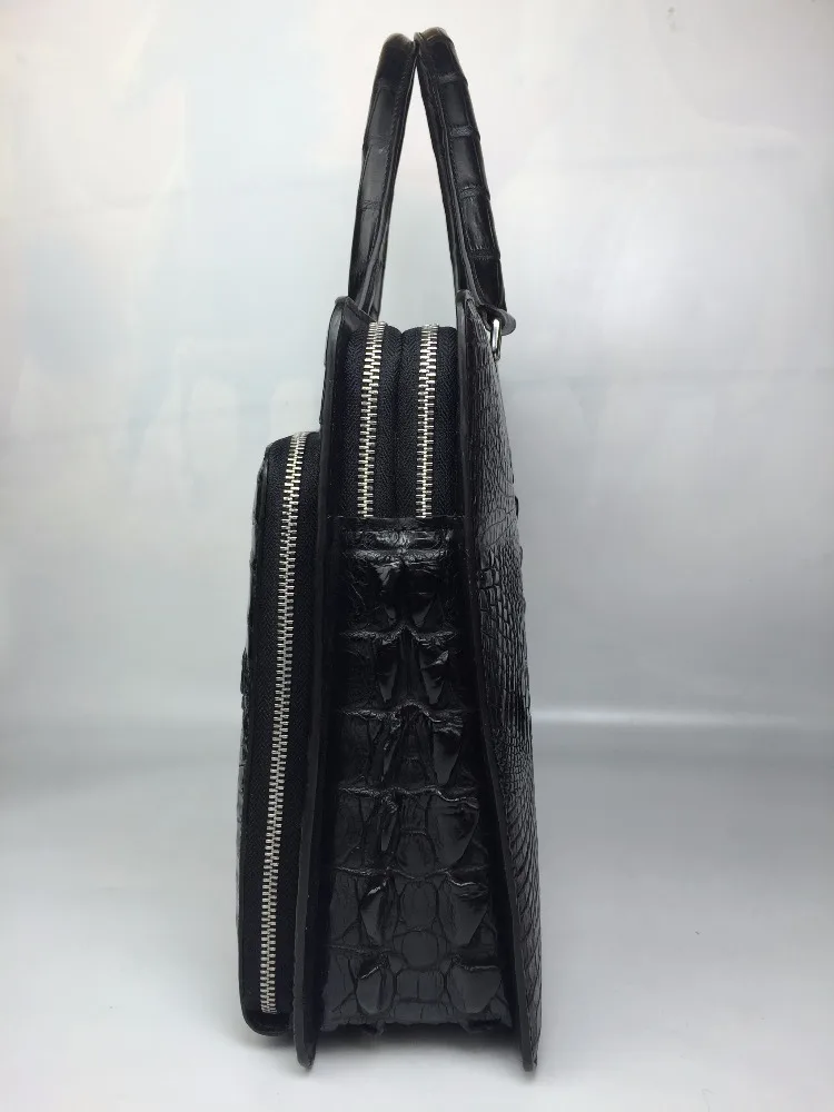 100% Genuine/Real Crocodile Skin Men Briefcase Laptop Bag, Top Luxury Men Business bag luxury quality men bag crocodile skin