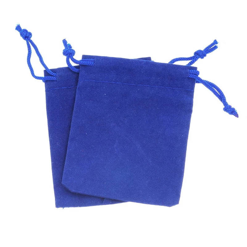 10*12cm 100pcs Royal Blue Jewelry Velvet Bags For Packing Gifts Handmade Diy Women Jewellery Pouches Flannel Bag Drawstring Bag