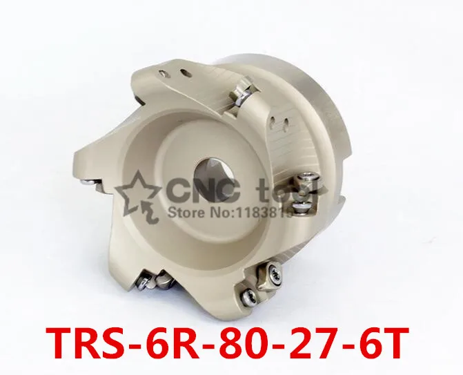 

TRS 6R-80-27-6T Face End Milling Cutter Indexable Flat Roughing Cutting ,CNC Milling Cutter