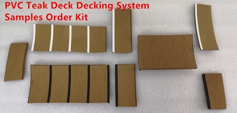 

Boat Marine Yacht Synthetic PVC Teak Deck Decking System Samples Order Kit