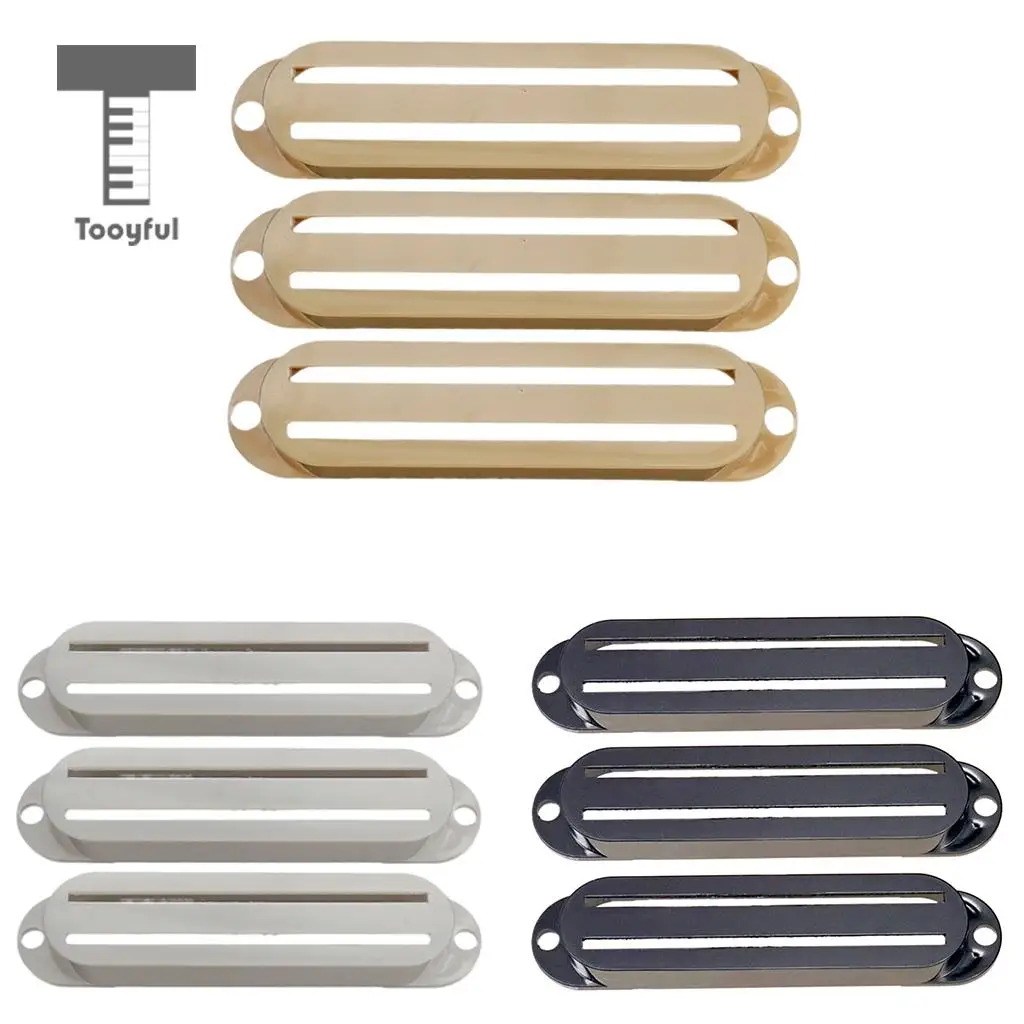 3Pcs Dual Hot Rail Pickup Covers Single Coil for Electric Guitar Parts