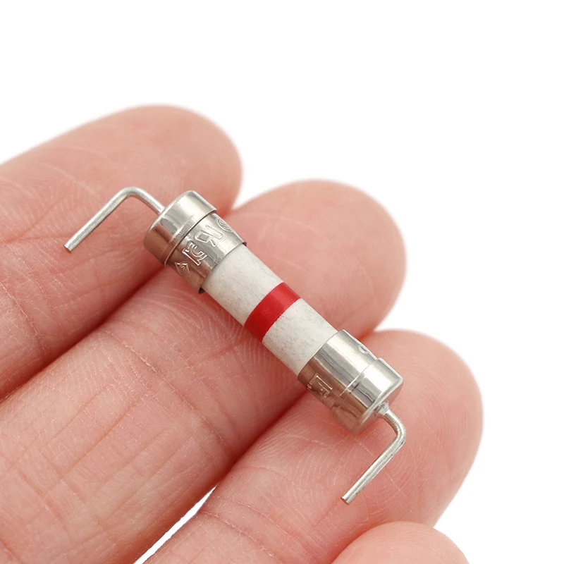 Fusible de plomo Axial, pieza de cerámica de alta calidad, 8A, 250V, 5x20mm, 5 unidades
