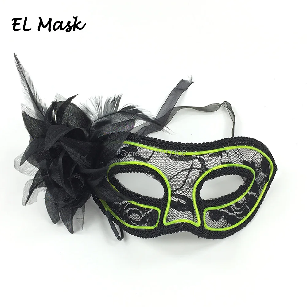 Fashion Party Mask women Mask Girl Gift Masquerade Mask By DC-3V EL Driver For Halloween Party Supplies Decoration